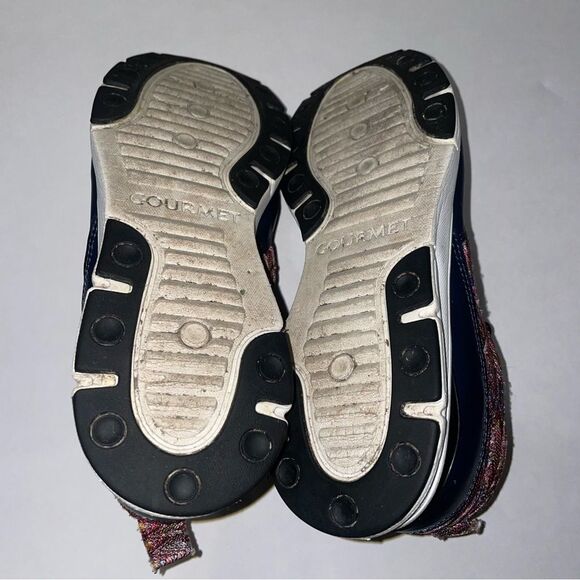 NFN Gourmet Trainer Sneakers Colorful Knit on Navy Men's Size 11 - Picture 8 of 10